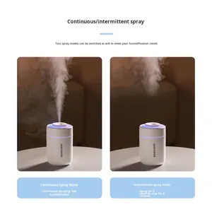 Humidificateur d'air portable USB pratique pour la maison, 180 ml, en plastique, brume d'eau ultrasonique, double humidification, diffuseur d'huiles aromatiques, humidistat - Product Image 5