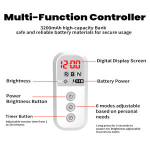 Maschera di Silicone ideaterapia 660nm luce infrarossa medico <span class=keywords><strong>Led</strong></span> maschera per la cura della pelle della luce rossa maschera di terapia per il trattamento Ance - Product Image 4