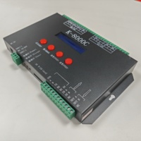 Controlador de Píxeles LED Programable K-8000C K-1000C T8, 8 Puertos de Salida, Tarjeta SD, Control DMX SPI Fuera de Línea para Luces LED RGB Direccionables