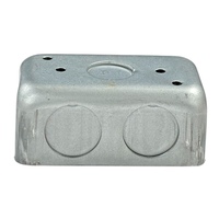 Caja de Conexiones de Acero Galvanizado Anticorrosión, Resistente al Fuego, Duradera, de 2.0 mm de Espesor, con 7 Orificios, 3.5x2x1.5 Pulgadas, de Una Sola Unidad, 3/4 de Pulgada