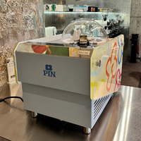 Machine à glace et gelato professionnelle de comptoir, tout-en-un, avec affichage, pour la préparation et la transformation