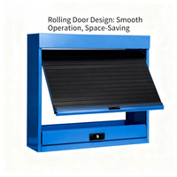 Armoire de stockage verrouillable murale en métal robuste personnalisée en acier bleu armoire à outils de garage organisateur sécurisé pour le bureau