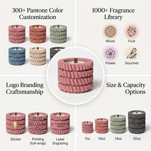 Luxury Industrial Tire Shaped Scented Soy Wax <b>Candle</b> With Wood <b>Wick</b> For Modern Home Decor Wholesale Private Label Premium Set - Product Image 3
