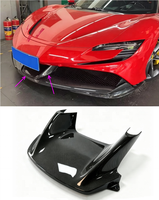 Lame avant et garnitures d'admission d'air de pare-chocs en fibre de carbone sèche style OEM pour pièces de carrosserie Ferrari SF90