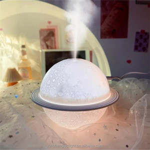 3D ay şekilli ışık Led gece lambası hava difüzörü ay ev nemlendirici başucu modelleme masaüstü gece aydınlatma - Product Image 4