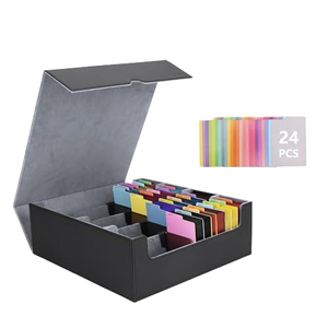 YY กล่องสำรับไพ่ PU แบบสั่งทำกล่องเก็บของพิมพ์ลายเลเซอร์หนา50มม. สำหรับนักสะสม - Product Image 2