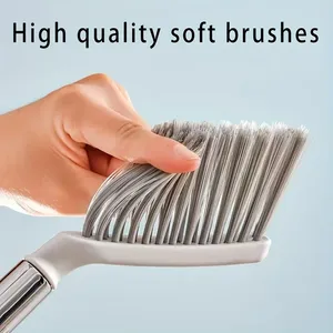 Juego de cepillo y recogedor Zenidoo Mini ecológico con cerdas de nailon y mango de plástico para limpieza de teclados de ordenador, escritorios y mesas del hogar - Product Image 2