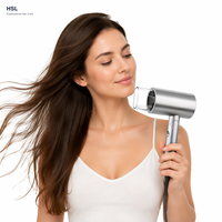 Sèche-cheveux pliable 1800W avec moteur DC, fonction air froid, concentrateur, protection contre la surchauffe, design compact, OEM ODM