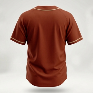 Ropa Deportiva Transpirable de Malla que Absorbe la Humedad, Corte Regular para Mujer, Jersey de Béisbol a Rayas de Manga Corta con Botones al Frente - Product Image 5