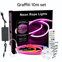 Bande lumineuse néon flexible en silicone Tuya WiFi, étanche IP65, effet eau courante, pour créer une ambiance lumineuse – En stock