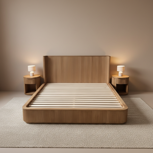 <span class=keywords><strong>Letto</strong></span> a Castello Moderno di Lusso in Legno Massello di Rovere Bianco, Comodo ed Ecologico, Ideale per Appartamenti, con <span class=keywords><strong>Testiera</strong></span> Morbida - Product Image 1