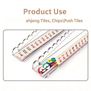 Regla de Mahjong Acrílica, Juego de Mesa Americano, Regla Magnética Transparente con Diseño de Ondas para Clasificar Fichas de Mahjong y Ajedrez - Product Image 5
