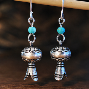 Orecchini pendenti a forma di zucca per donna, stile vintage a campana, accessori per l'uso quotidiano - Product Image 4