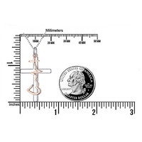 Pendentif croix en argent sterling 925, offre spéciale, collier religieux, amour, cœur, battement de croix, vente en gros