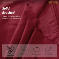 Ensemble de draps en polyester brossé de luxe DL - Couleur unie, ultra-doux, respectueux de la peau, certifié OEKO-TEX, toutes saisons