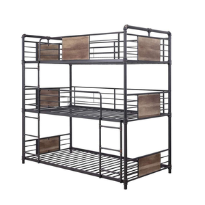 Camas Triples Modernas de Metal Resistente, Ahorro de Espacio, con Barandas de Seguridad, para Adultos, Escuelas y Hoteles, Venta al Por Mayor de Fábrica Original - Product Image 5