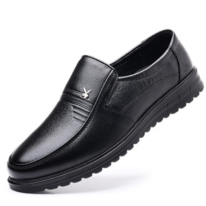 Mocasines de Hombre con Punta Redonda, Parte Superior de PU, Suela de Goma, Forro de Felpa, Diseño Sólido, Transpirables, para Todas las Temporadas - Product Image 4