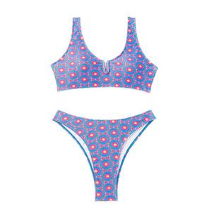 Traje de Baño de Dos Piezas con Estampado Lindo para Niñas Pequeñas, Estilo Falda, Protección UPF Anti-UV, Bikini para Bebés, Modelo SWG-219A - Product Image 5