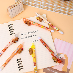 Hot DAHOUFA Cute <span class=keywords><strong>D</strong></span> Cartoon Capibara mm Press Neutral Pen Set con Black Signature Pens Anime Kawaii Stationery Gel Pens - Product Image 5