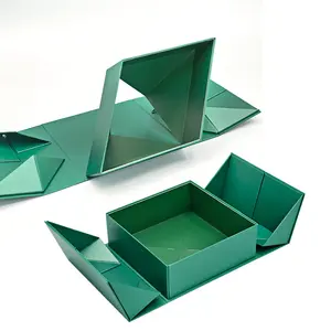 Высококлассная Складная упаковочная Магнитная коробка с двойным открытием, с напечатанным логотипом
