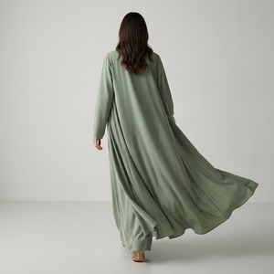 Custom Design Muslim <b>Abaya</b> Dress Set Suitable Muslim Women Daily <b>Prayer</b> Activities Dress Set Warm Windproof Robe Open <b>Abaya</b> - Product Image 2