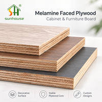 Panneau décoratif en contreplaqué mélaminé 4x8 18mm, grain d'eucalyptus, qualité E0, pour meubles de cuisine