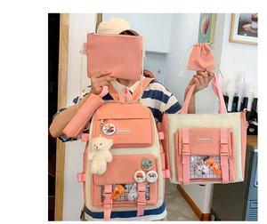 Chất Lượng Cao Sinh Viên <span class=keywords><strong>5</strong></span> Pcs Thiết Lập Trường Ba Lô Dễ Thương Kid Túi Đi Học Không Thấm Nước Túi Cho Cô Gái Chàng Trai - Product Image 6