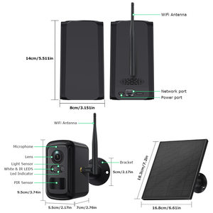 Kit de caméra solaire <span class=keywords><strong>sans</strong></span> <span class=keywords><strong>fil</strong></span> Halow WiFi 500M à <span class=keywords><strong>longue</strong></span> portée de transmission, 4 canaux, kit WiFi solaire, extension de portée, IP66, Plug and Play - Product Image 6