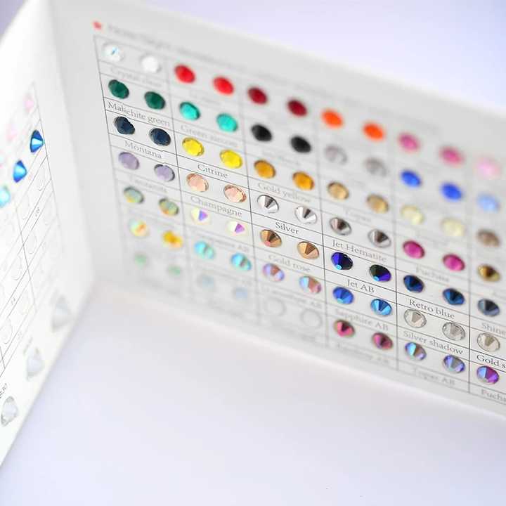 QIAO Crystal Rhinestone Color Chart - 63 Colors Available