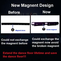 Batterie Pista De Baile Led Dacing Floor Stage Lights Portable Wedding Party Mirror Wireless Magnetic Led Dance Floor