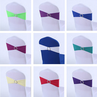 Vente en gros usine : Nœuds de chaise extensibles en Spandex bordeaux pour mariages, événements et fêtes, avec décoration rose extensible faite à la main