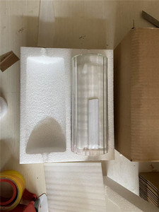 Hot Sale Ribbed Glass <strong>Candle</strong> Holder Proof <strong>Hurricane</strong> Stripped Clear Cylinder Tube Candlesticks Table Centerpieces Flower Vase - Product Image 3