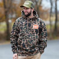 Sweat-shirt à capuche de chasse camouflage canard à manches longues, personnalisé, épais, pour activités de plein air et safari en jungle