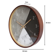 Jam Dinding Kayu Digital Pintar Modern AbouTime dengan Kontrol Suara dan Tampilan Suhu