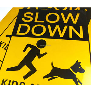 Yüksek görünürlük çocuklar güvenlik işareti kurulu karayolu uyarı işareti göz alıcı renk alüminyum uçak - Product Image 4