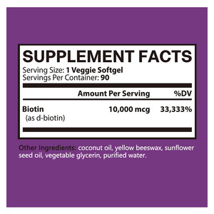 Suplementos Herbales Naturales de Marca Privada, Cápsulas Blandas de Biotina para Fortalecer las Cutículas de las Uñas, Cápsulas Blandas Dietéticas con Biotina - Product Image 2