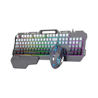 Esports Keyboard and Mouse Set Ergonomic Design Magnetic Metal Frame Color Block Keycaps for Gaming Study Desktop Notebook