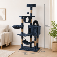 Arbre à chat moderne multi-niveaux en peluche pour la vente en gros