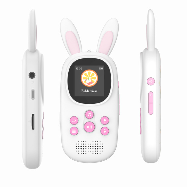 Pink Rabbit-Themed Kids Voice Recorder for Classroom and Singing Practice, Ideal for Vocal Music Learning and Recording