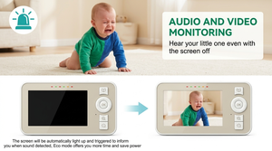 Tuya <b>Smart</b> Baby Monitor <b>WiFi</b> 2.4G/5G Dual Band 4" Display Wireless <b>Camera</b> Pan Tilt Audio Babyphone Video Intercom Wholesale - Product Image 4
