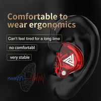 Auriculares QKZ AK6 originales, auriculares con controlador de cobre con cable de 3,5mm, auriculares estéreo HiFi, Auriculares deportivos con cancelación de ruido en la oreja