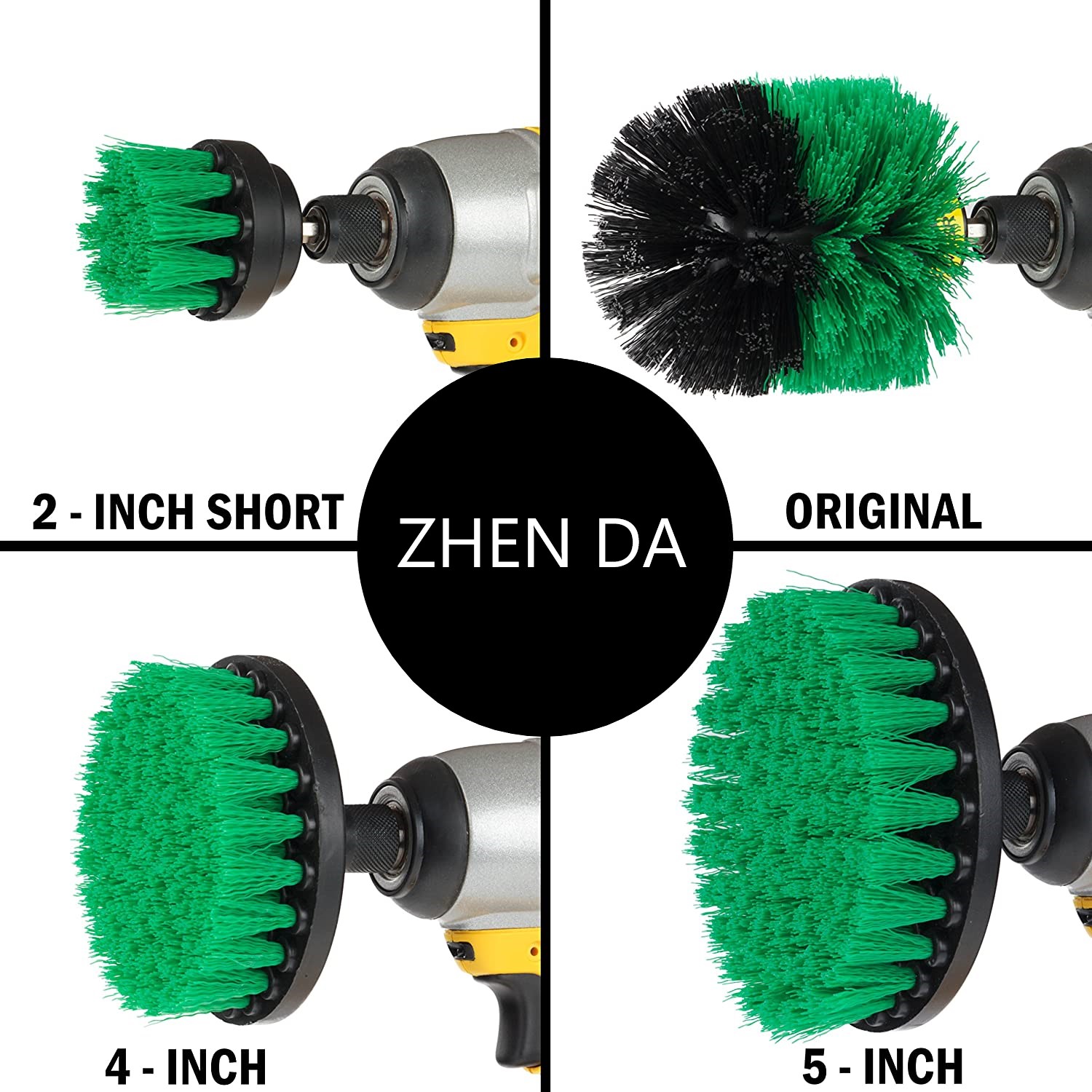 Customized 4Pcs Electric Drill Scrub Brush Set Household Cleaning
