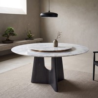 Ensemble de meubles de salon de luxe, ensemble de table à manger extensible moderne de luxe, table à manger ronde rotative