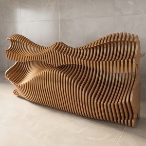 Mostrador <span class=keywords><strong>de</strong></span> Recepción <span class=keywords><strong>de</strong></span> Madera Personalizado para Boutique, Espacio <span class=keywords><strong>de</strong></span> <span class=keywords><strong>Trabajo</strong></span>, Vestíbulo, Resort, Spa, Área <span class=keywords><strong>de</strong></span> Recepción - Product Image 3