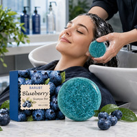Perawatan Rambut Blueberry Shampoo Bar Membersihkan Kulit Kepala Mengontrol Minyak Menyegarkan Melembapkan Tahan Lama Rambut Lembut dan Halus Sabun Rambut