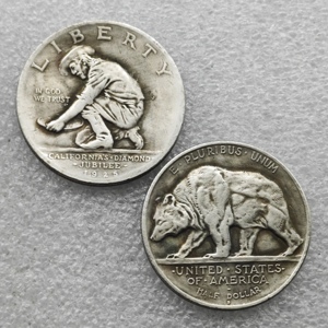 Monedas conmemorativas <span class=keywords><strong>de</strong></span> medio dólar <span class=keywords><strong>de</strong></span> los Estados Unidos <span class=keywords><strong>de</strong></span> 1925 (Jubileo del Diamante <span class=keywords><strong>de</strong></span> <span class=keywords><strong>California</strong></span>), regalos, decoración del hogar - Product Image 1