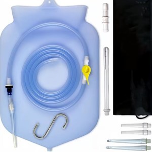 Kit de Bolsa de Enema de Silicona Reutilizable para el Cuidado de la Salud en el Hogar, para Ducha y Limpieza de Colon, Juego de Bolsas de Enema de Colores - Product Image 2