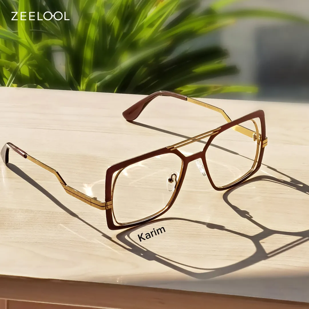 Zeelool Vooglam Brand Wholesale Aviation Metal Frames gold dark red Eyewear optical glasses Eyeglasses Frame