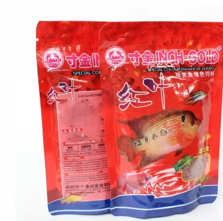 PULGADAS DE ORO Hojas Rojas 100 g alimento para peces ornamentales alimento para peces de grano pequeño ornamental