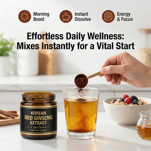 Extrait Herbal Naturel de Ginseng Rouge Coréen, Racine de 6 Ans, Teneur Élevé<span class=keywords><strong>e</strong></span> en Ginsénosides, Poudre 10:1-50:1, Stimulant du Qi, Nourrissant pour le Sang - Product Image 4